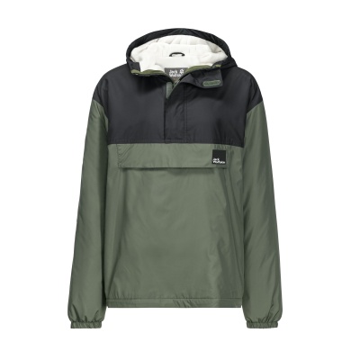 Jack Wolfskin Winter Jacket Windbreaker Spirit Ins Smock (windproof, water-repellent, lined) green Kids (164-176)